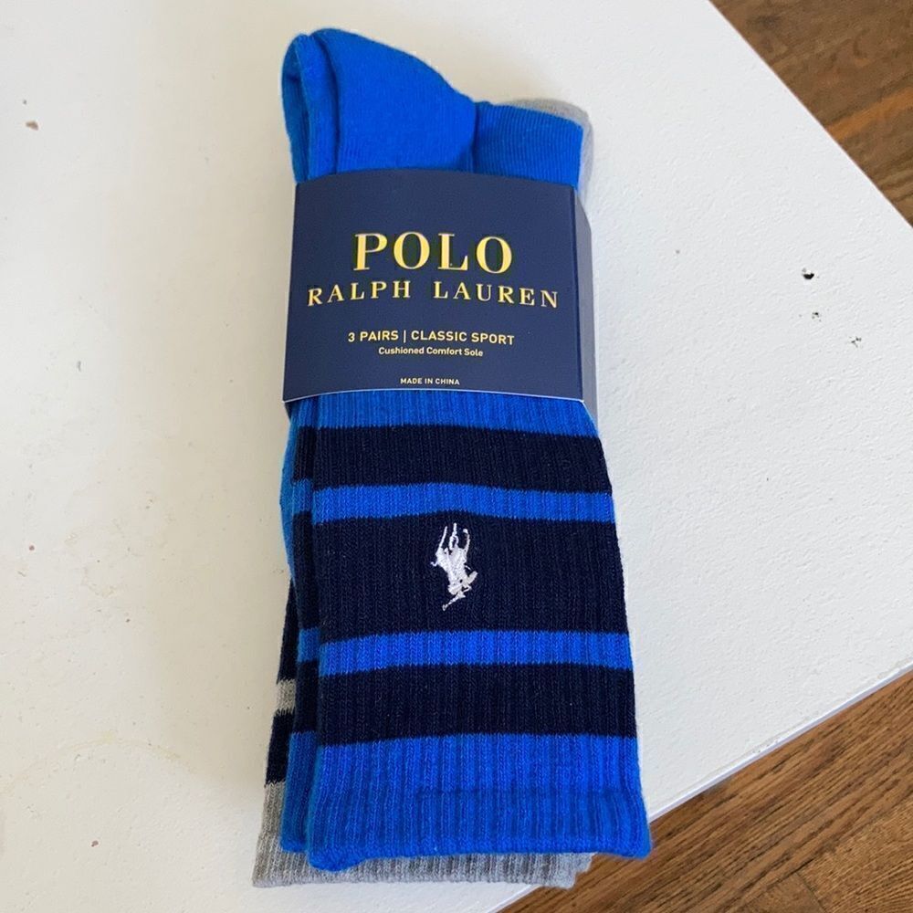 Polo Ralph Lauren classic sport crew socks 3 pk